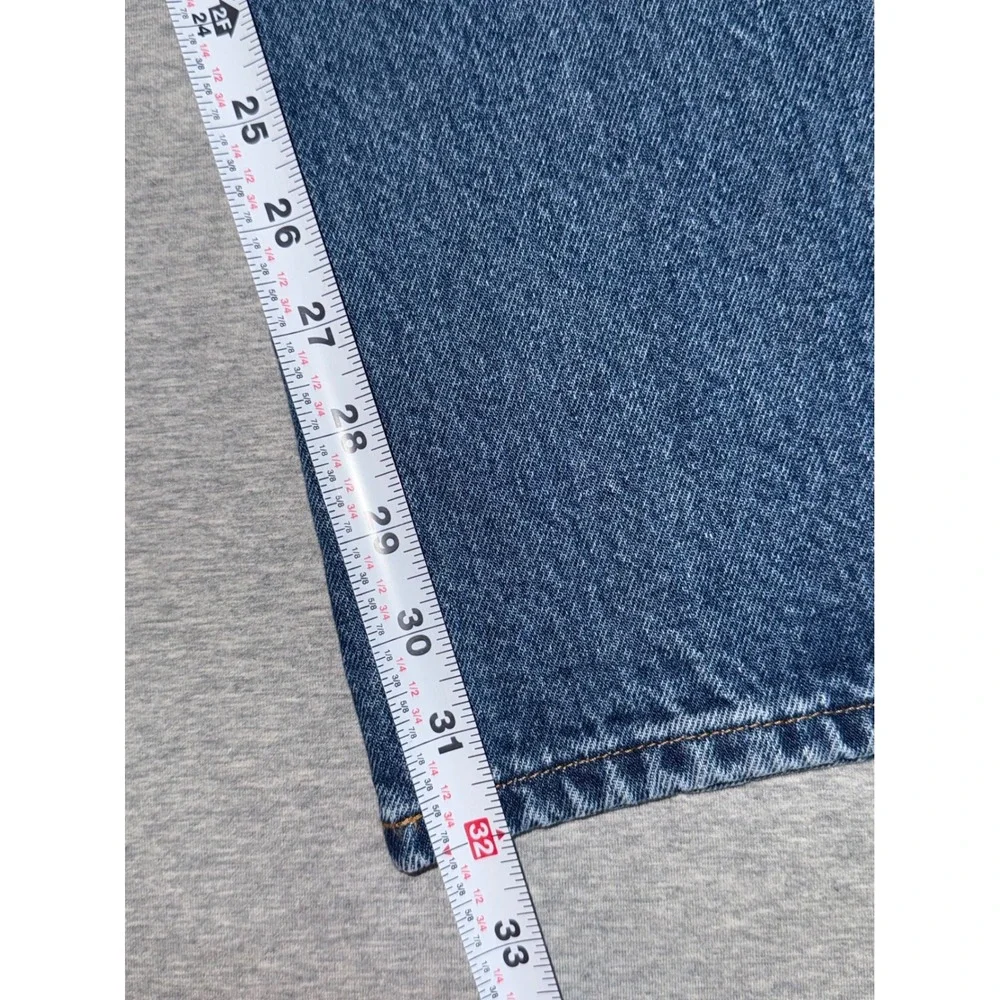 Levis Premium 501 Straight Leg Blue Jeans Dark Wash Size 28x32 Streetwear Denim